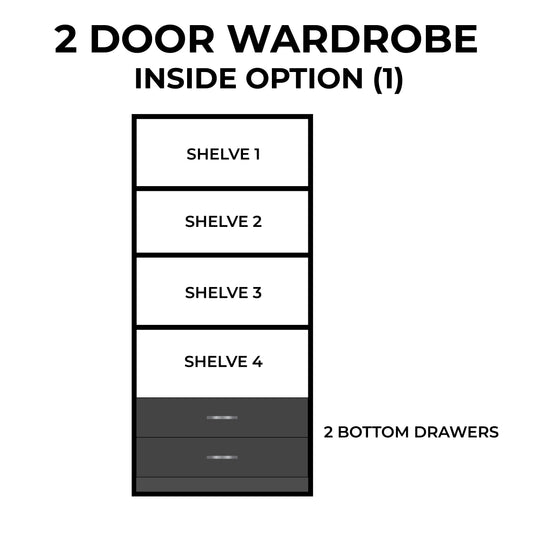 1-HALF MIRROR (2-DOOR)