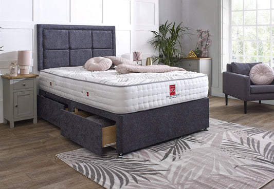 Lisbon divan bed set with border headboard