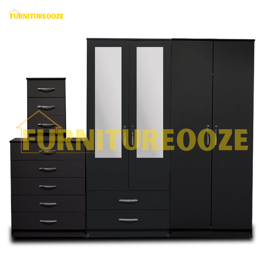 2-HALF MIRROR WITH 2-BOTTOM DRAWERS(4 DOOR)
