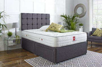 cambridge divan bed set with button headboard