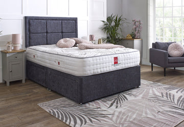 Lisbon divan bed set with border headboard