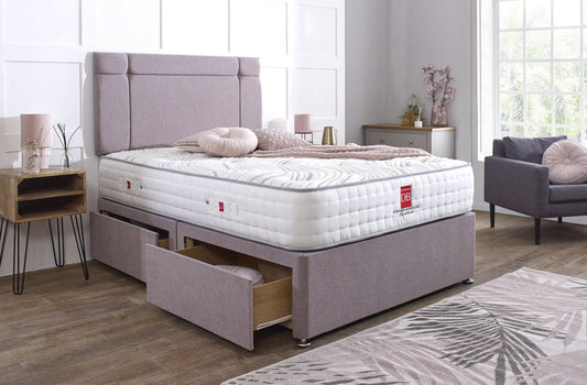 sienna divan bed set with button headboard